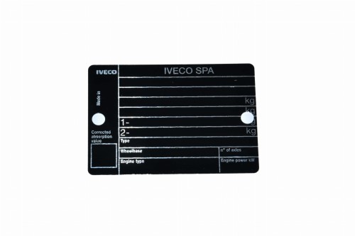 18302550 ; 16894250 Iveco Daily 2012 2014 2022 tabliczka znamionowa